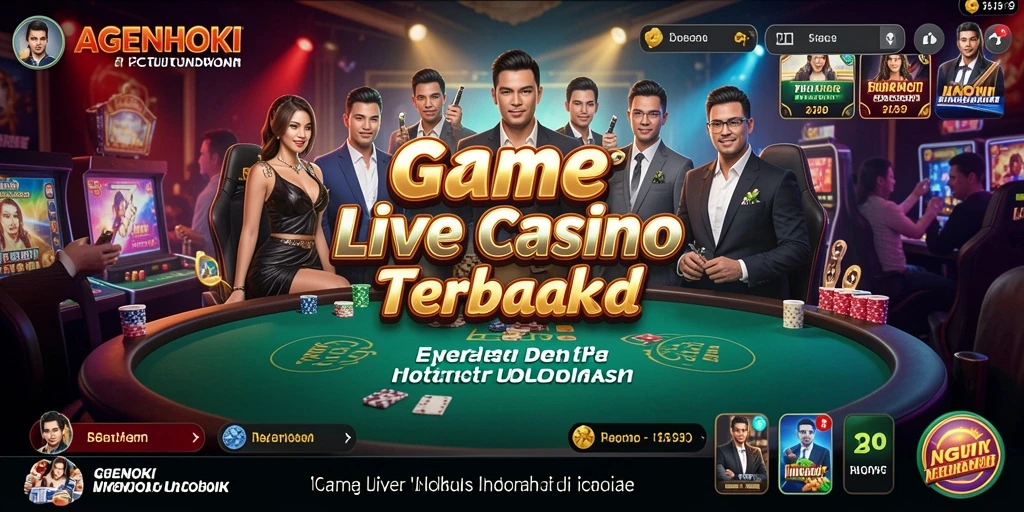 Screenshot AGENHOKI menampilkan dealer langsung dan interaksi permainan.