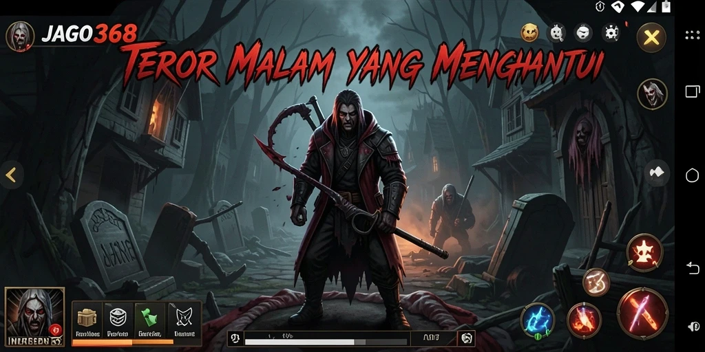 Tampilan gameplay menakutkan dari JAGO368 dengan suasana mencekam.