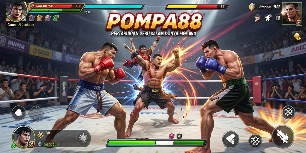 Gameplay POMPA88 menampilkan pertarungan yang dinamis dan penuh aksi.