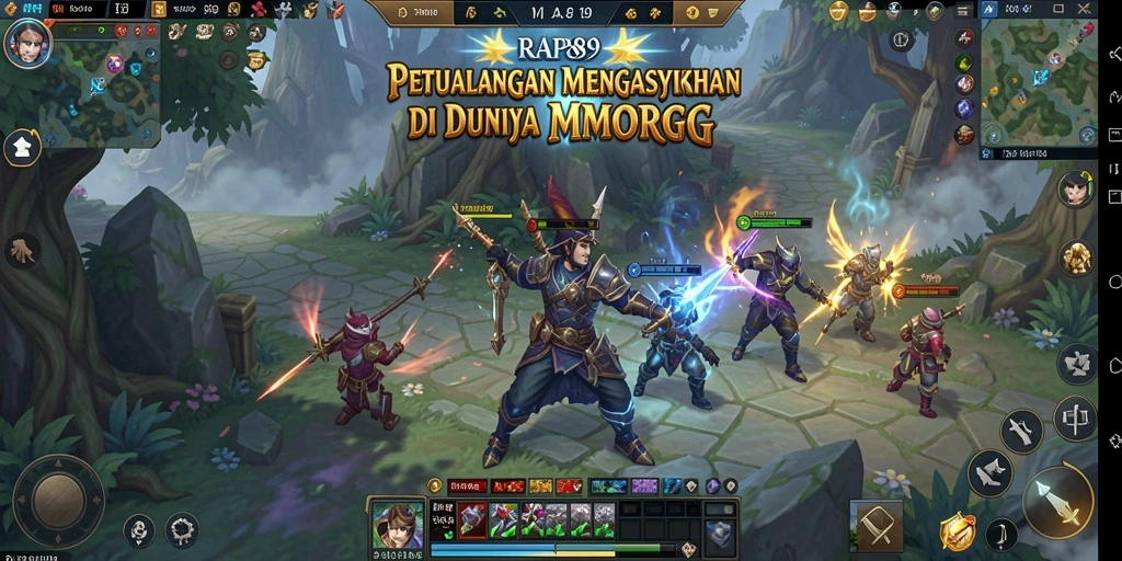 Screenshot gameplay <strong>RAP89</strong> menampilkan pertarungan seru di dunia MMORPG yang menakjubkan.