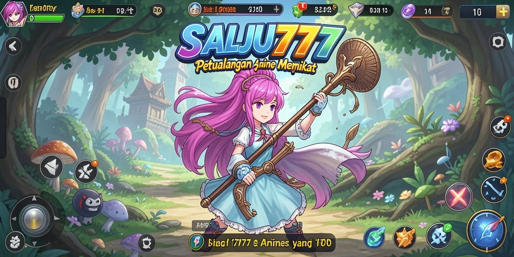 Screenshot dari gameplay SALJU777 yang penuh aksi dan warna.