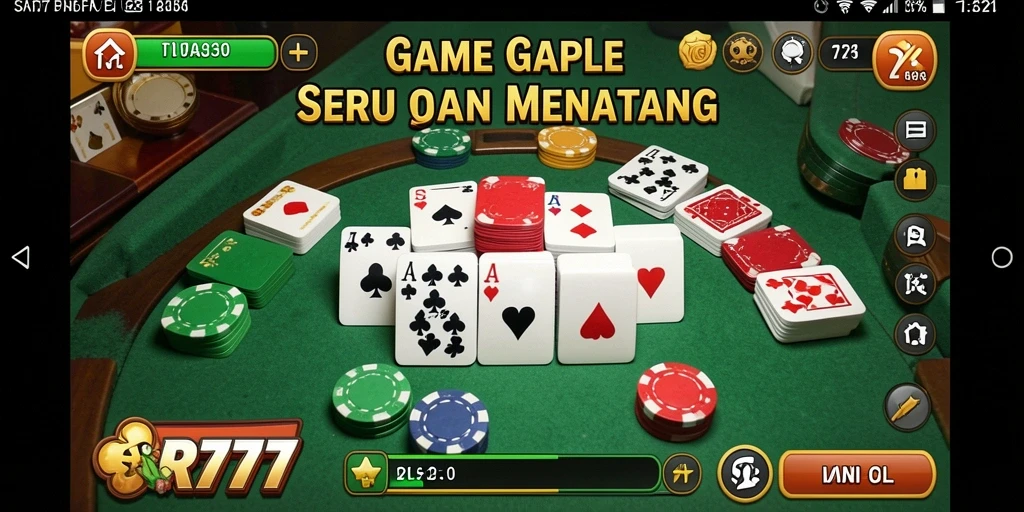 Tangkapan layar dari gameplay Gaple yang seru dan interaktif di SR777.