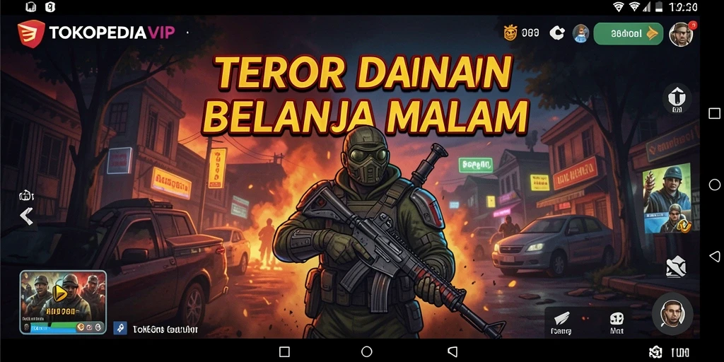 Screenshot gameplay memperlihatkan suasana horor di TOKOPEDIAVIP.